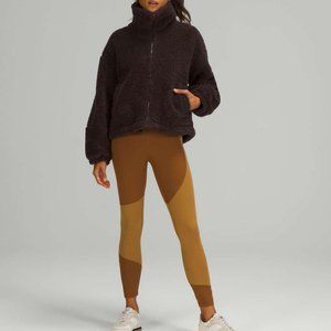 Lululemon Cinchable Fleece Zip-Up Jacket French Press
